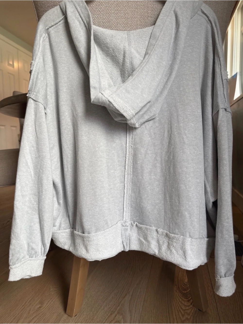 Zenana Raw Hem hoodie - Picture 5 of 5